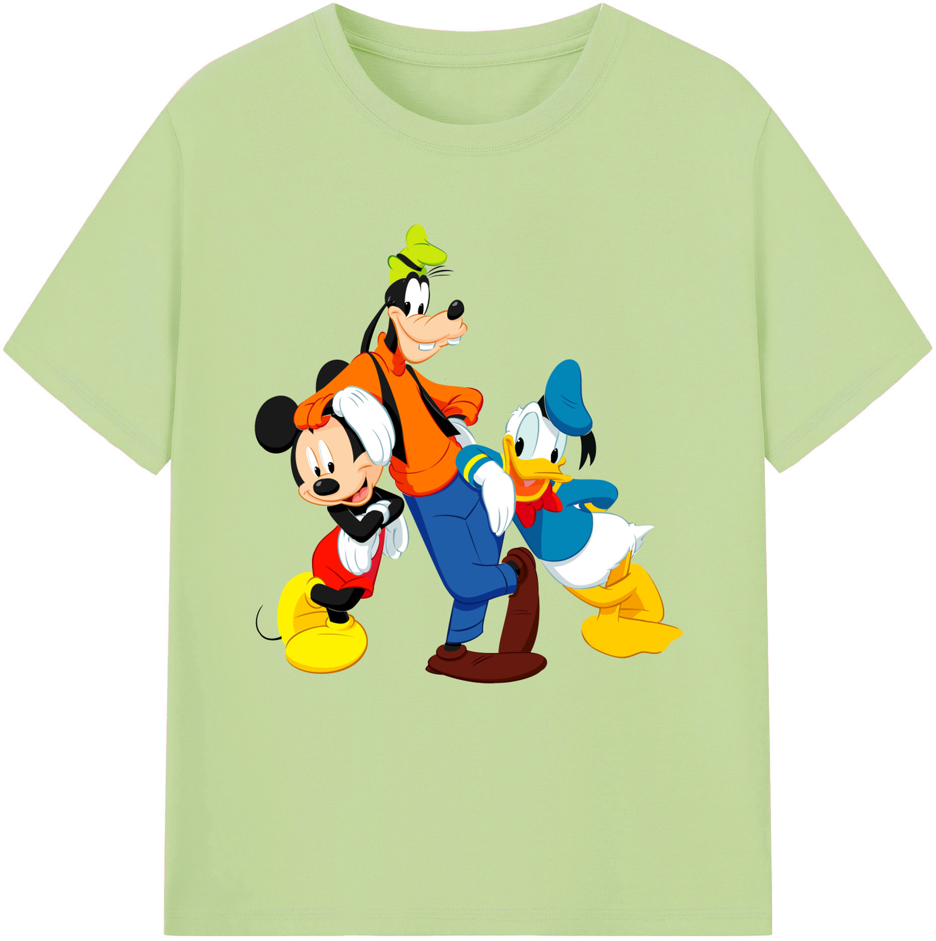 （画像用） ミッキーマウス Mickey Mouse 綿100％半袖Tシャツ（フロントプリント）